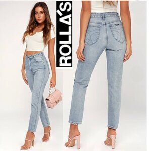 ROLLAS DUSTER HIGH RISE RELAXED Old Stone JEANS 27